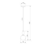Подвесной светильник со стеклянным плафоном 50151/1 черный жемчуг, E27х1