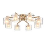 6587/8C MODERNI LN25 золото/прозрачный, металл/стекло Люстра потолочная E14 8*40W 220V VERDI