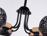 Светильник подвесной TR80167/6 BK/LWD черный/светлое дерево E14/6 max 40W D690*370