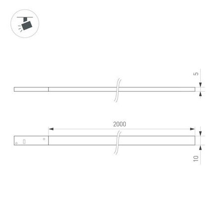 Светильник MAG-MICROCOSM-FLAT-ELASTIC-L2000-16W Warm3000 (BK, 100 deg, 24V) (Arlight, IP20 Пластик, 3 года)