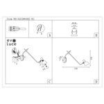 SLE205401-01 Бра Черный, Латунь/Белый E14 1*60W