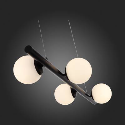 SL395.403.04 Люстра подвесная ST-Luce Черный/Белый LED 4*8W 4000K