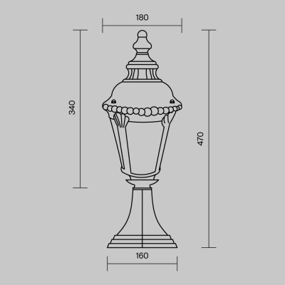 Ландшафтный светильник Гоири / Goiri E27х1 60Вт IP44, O029FL-01BZ. TM Maytoni