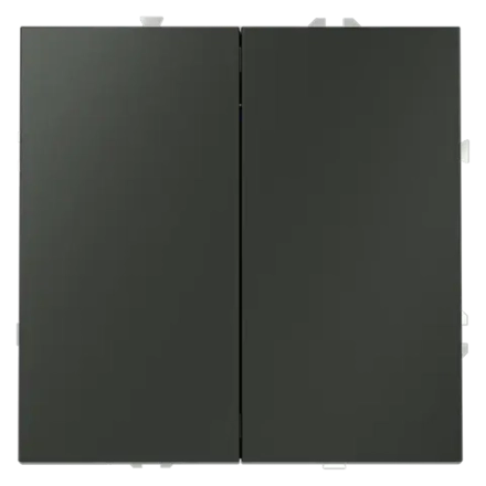 VLS020606 Выключатель с самовозвратом встраиваемый VOLTUM S70 двухклавишный 10А, (титан). (ТМ Maytoni)