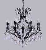 Люстра Crystal Lux MAGNIFICO SP13 BLACK/TRANSPARENT 2310/313