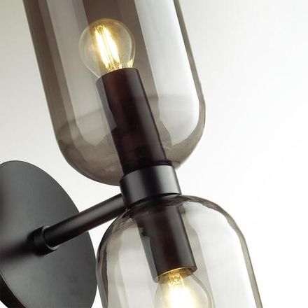 4804/2W MIDCENT ODL21 539 черный/дымчатый Бра с выкл. E14 2*60W ORINOCO