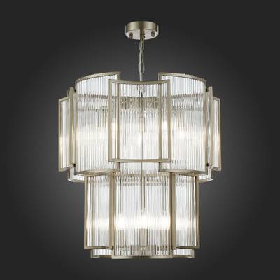 SL1234.103.08 Люстра подвесная ST-Luce Никель/Прозрачный, Никель E14 8*60W