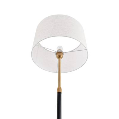 8358/1F CLASSI медь/черный/белый, металл/текстиль Торшер E27 60W 220V IRISA