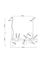 Подвесная люстра Arte Lamp VINCENT A7790SP-8GO, 8хG9