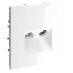 VLS060701 Розетка телевизионная встраиваемая VOLTUM S70 TV+RJ45 кат. 6, (белый глянцевый). (ТМ Maytoni)