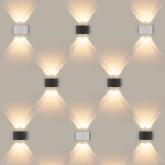 Twinky double серый уличный настенный светодиодный светильник 1555 TECHNO LED