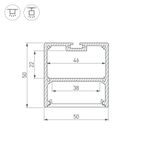Профиль с экраном SL-LINE-5050-2500 WHITE+OPAL (Arlight, Алюминий)