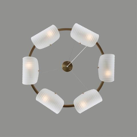 6571/6 NEOCLASSI LN25 52 медный/белый/металл/стекло Люстра E14 6*60W 220V FIORO