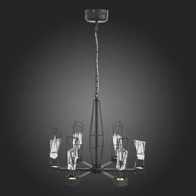 SL815.303.06 Люстра подвесная ST-Luce Серый графит/Серый графит, Прозрачный LED 6*8W 4000K