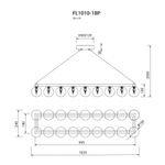 Люстра подвесная Bola de nubes FL1010-18P, G9х18
