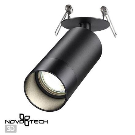 370873 SPOT NT22 310 черный Светильник встраиваемый IP20 GU10 9W 220V SLIM