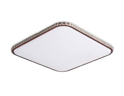 Потолочный светодиодный светильник с пультом FF76 WH/CF белый/кофе 72W+30W 490*490*60 (ПДУ ИК)