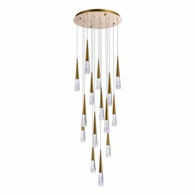 SL6111.203.15 Люстра подвесная ST-Luce Золотистый/Прозрачный LED 15*3W 3000K