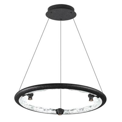 7001/44L HIGHTECH ODL25 253 Подвесной светильник черный ice crack/акрил разд. Вкл. с ПДУ IP20 LED 44W 1309Лм 3000/3800/4800K CRI &gt; 90 CAYON