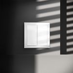 VLS020201 Выключатель встраиваемый VOLTUM S70 двухклавишный с подсветкой 10А, (белый глянцевый) (ТМ Maytoni)