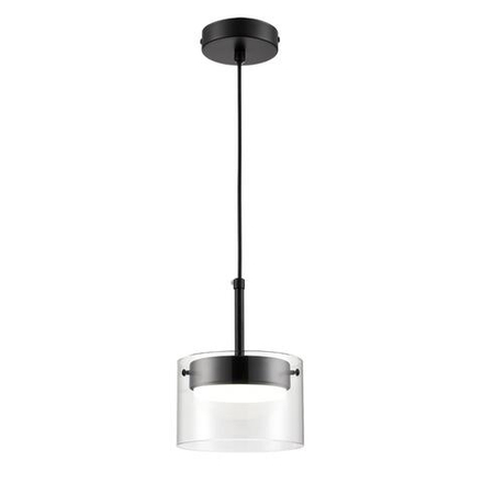 8232/1 COMFI LN26 230 черный/прозрачный, металл/стекло Подвес LED GX70 1*10W 220V NATALINA