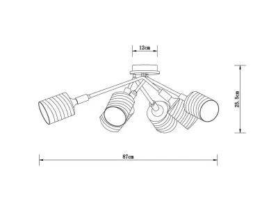 Потолочная люстра Arte Lamp MARIA A4536PL-6AB, 6хE27