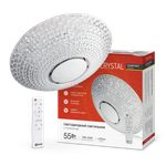 Светильник светодиодный COMFORT CRYSTAL 55Вт 3000-6500К 4400лм 230В 400х100мм с пультом ДУ IN HOME 4690612034898