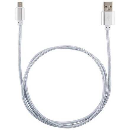 Кабель Energy ET-29-2 USB/MicroUSB, 2 метра, цвет - серебро