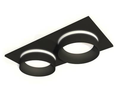 Комплект встраиваемого светильника с акрилом XC6526061 SBK/FR черный песок/белый матовый MR16 GU5.3 (C6526, N6229)