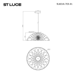 SL6016.703.01 Светильник подвесной ST-Luce Синий/Синий LED 1*20W 3000K