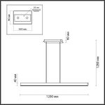 6683/38L HIGHTECH ODL24 333 Подвесной светильник брашированный черный/металл/акрил IP20 LED 38W 3420Лм 3000K BEVEREN