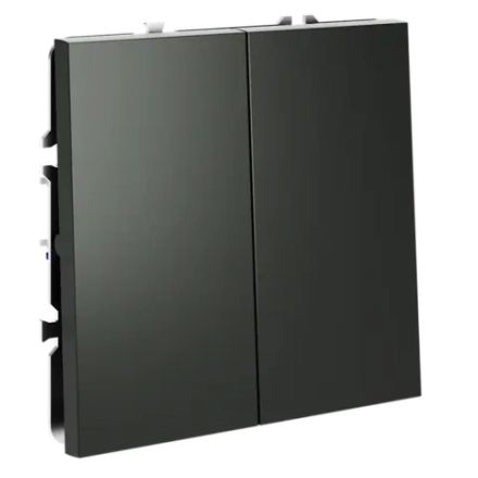 VLS020506 Перекрестный переключатель встраиваемый VOLTUM S70 двухклавишный 10А, (титан). (ТМ Maytoni)