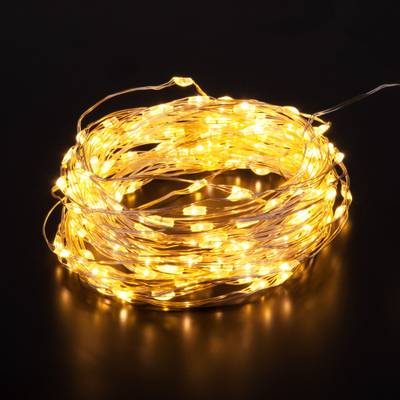 Гирлянда нить "роса" теплый белый 10М IP20 400-009