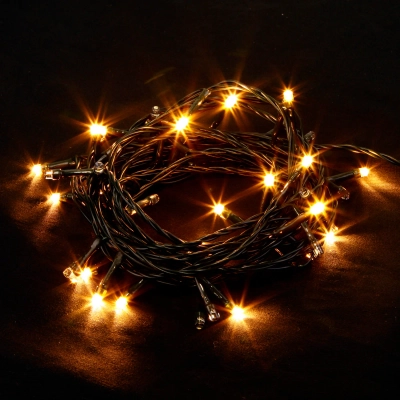 Новогодняя гирлянда нить теплый белый 5м IP20 400-001 теплый белый, LED