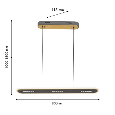 Подвесная люстра Strimler 4472-3P, LED*63W, 4600LM, 3000-6500K. ТМ F-Promo