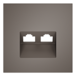 VLS001414 Накладка для розетки компьютерной двойной RJ45+RJ45 кат.6, S70 (капучино). (ТМ Maytoni)