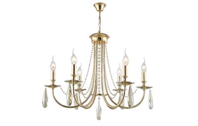 Люстра Crystal Lux VICTORIA SP6 GOLD/AMBER 3340/306