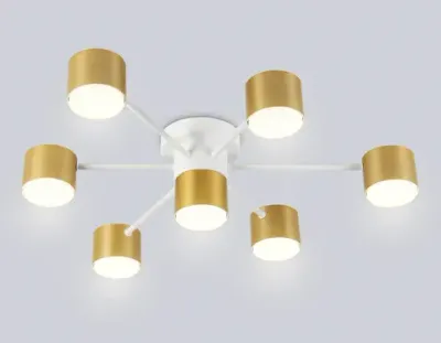 Светильник потолочный FL51725/7 WH/GD белый/золото GX53/7 max 12W 645*135