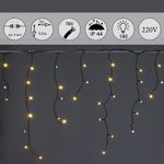 A-056AR WW/W FLASH светодиодная гирлянда "бахрома" 5x0.6м 180LED черный провод влагозащищен.