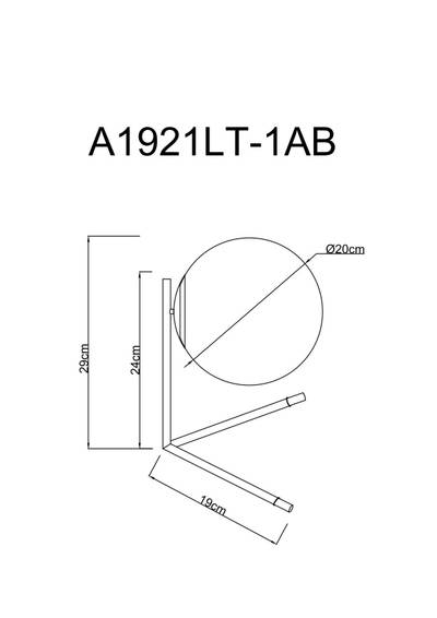Декоративная настольная лампа Arte Lamp BOLLA-UNICA A1921LT-1AB, 1хE27