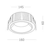 ST755.538.18 Св-к встр. Белый LED 1*18W 3000K 1 620Lm Ra80 120° IP20 D160xH60 100-240V