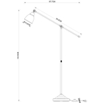 Торшер Arte Lamp BRACCIO A2054PN-1AB, 1хE27