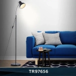 Светильник напольный с выключателем на проводе TR97656 BK черный E27 max 40W D140*1450
