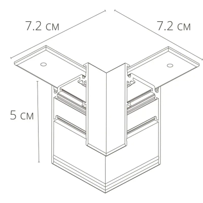 Коннектор угловой для магнитного шинопровода Arte Lamp LINEA-ACCESSORIES A480633