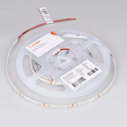 Лента NT-A120-8mm 24V Cool 8K (9.6 W/m, IP20, 3528, 5m) (Arlight, Открытый)