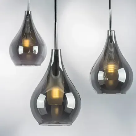 803037 Подвес PENTOLA 1х25W G9 ХРОМ/ДЫМЧАТЫЙ Lightstar