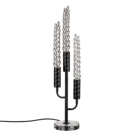 5459/9TL L-VISION ODL_EX26 041 черный глянцевый/прозрачн./металл/стекло/хрустальное стекло Настольная лампа LED 9W (3*3W) 3000K 460Лм KOLOS