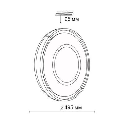 3046/EL TAN SN 010 Светильник пластик/белый/черный LED 72Вт 3000-6500К D495 IP43 пульт ДУ/ LampSmart STOKI