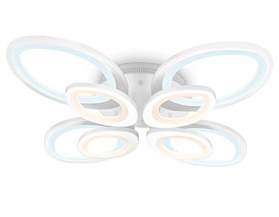 Потолочный светодиодный светильник с пультом FA4493/4+4 WH белый 134W 3000+6400K/4200K/6400+3000K 620*620*120 (ПДУ ИК)