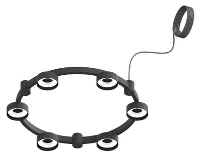 Корпус светильника Techno Ring подвесной для насадок Ø85мм C9232/6 SBK черный песок D550*70.5mm GX53/6